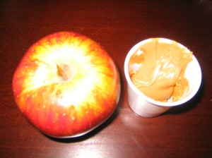 apple and peanut butter mix