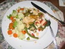 Grey Sole with Vegetables in Sauce