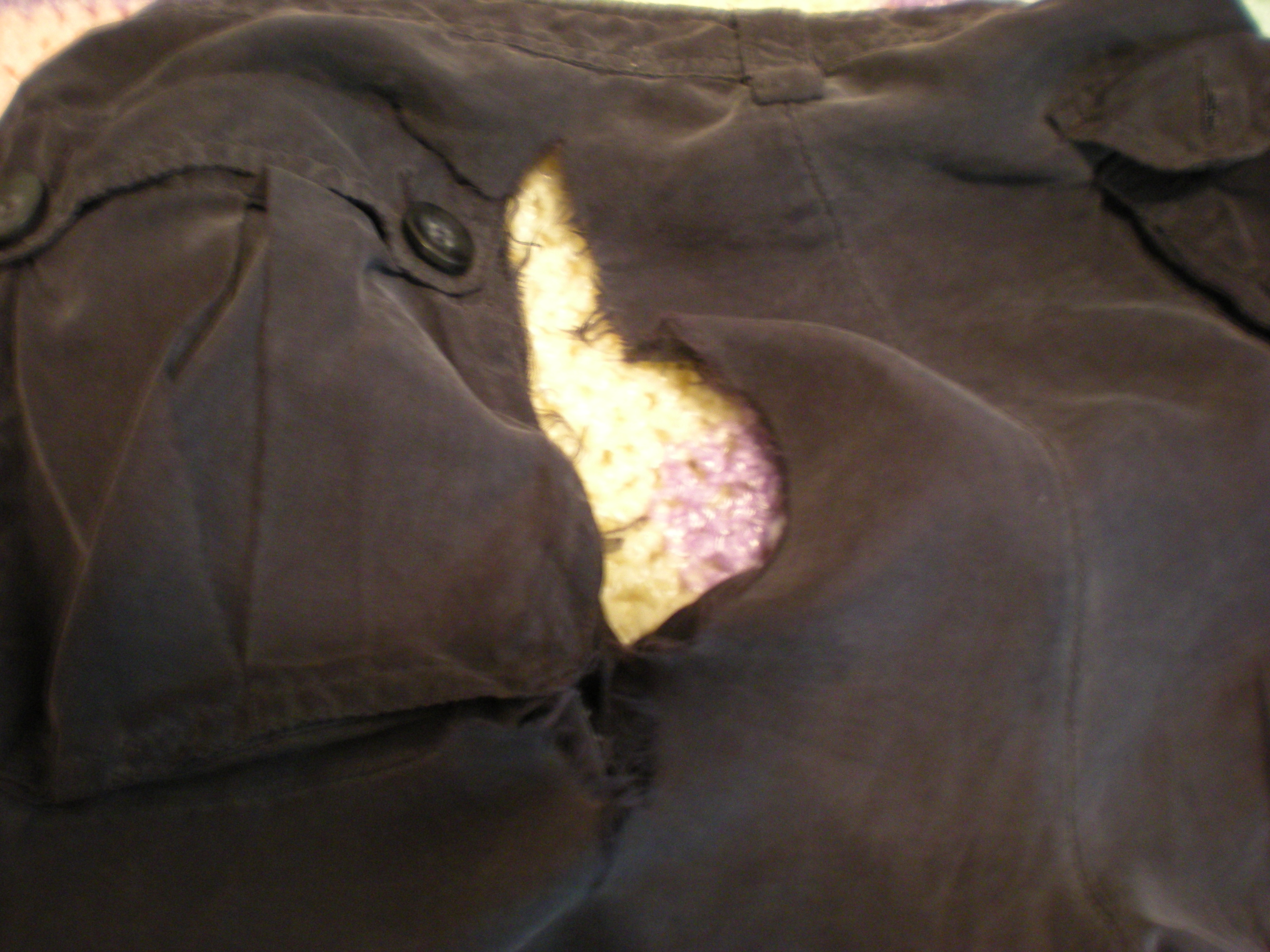 A hole in the pants