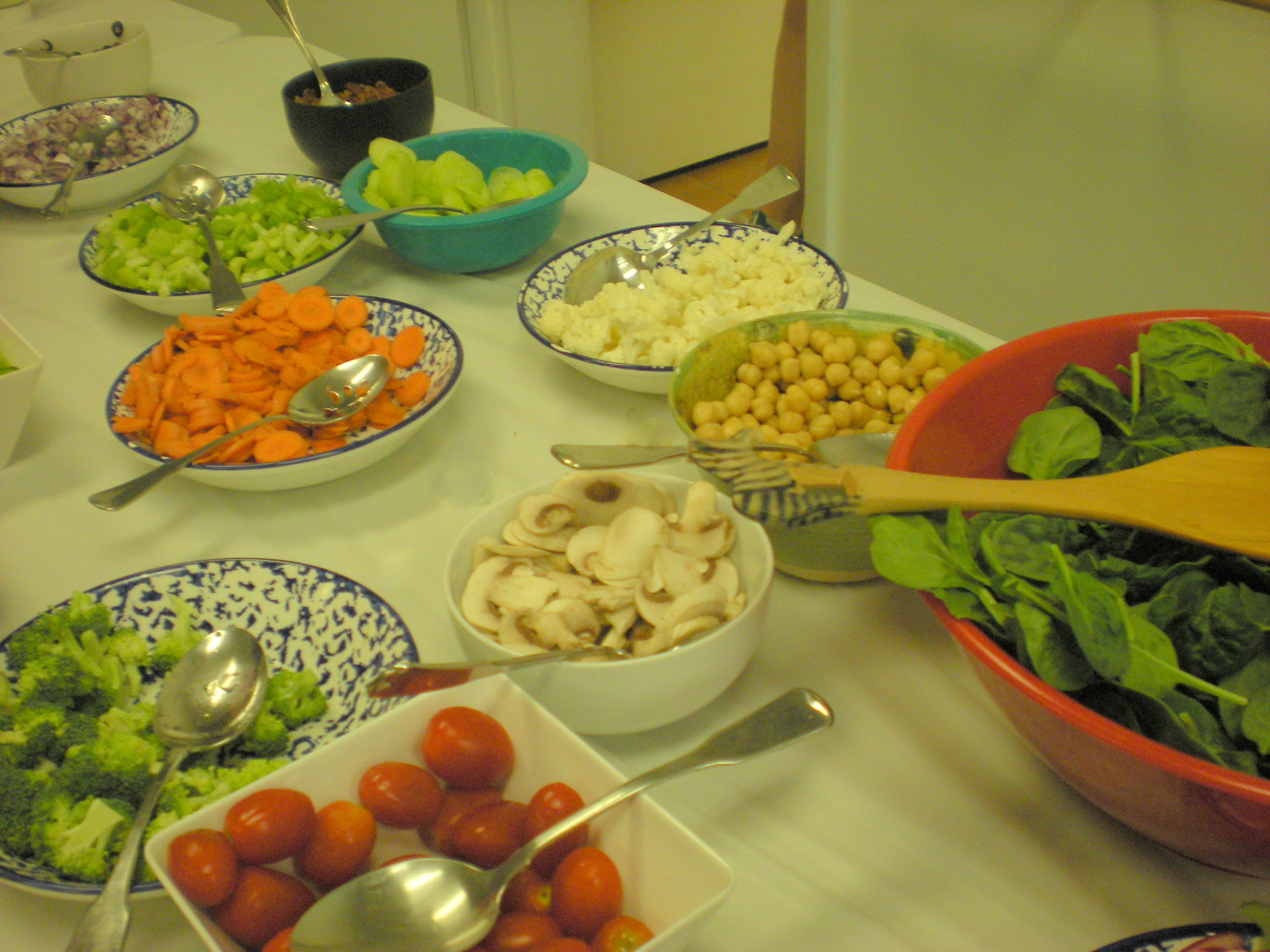Just a small portion of the many salad offerings....