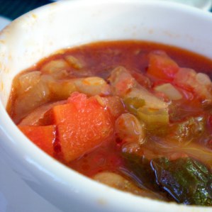 Comp. with dinner is a Tuscan Bean Vegetable soup. Very Good!