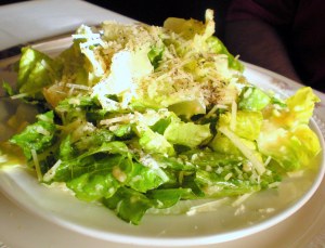 A Caesar salad comes with the meal - So flavorful ...according to Ted